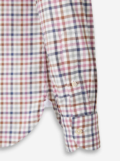 Outlet online Borrelli Hombre Camisa Motivo Cuadros color Violeta sku 531-006610 01 - Foto 4