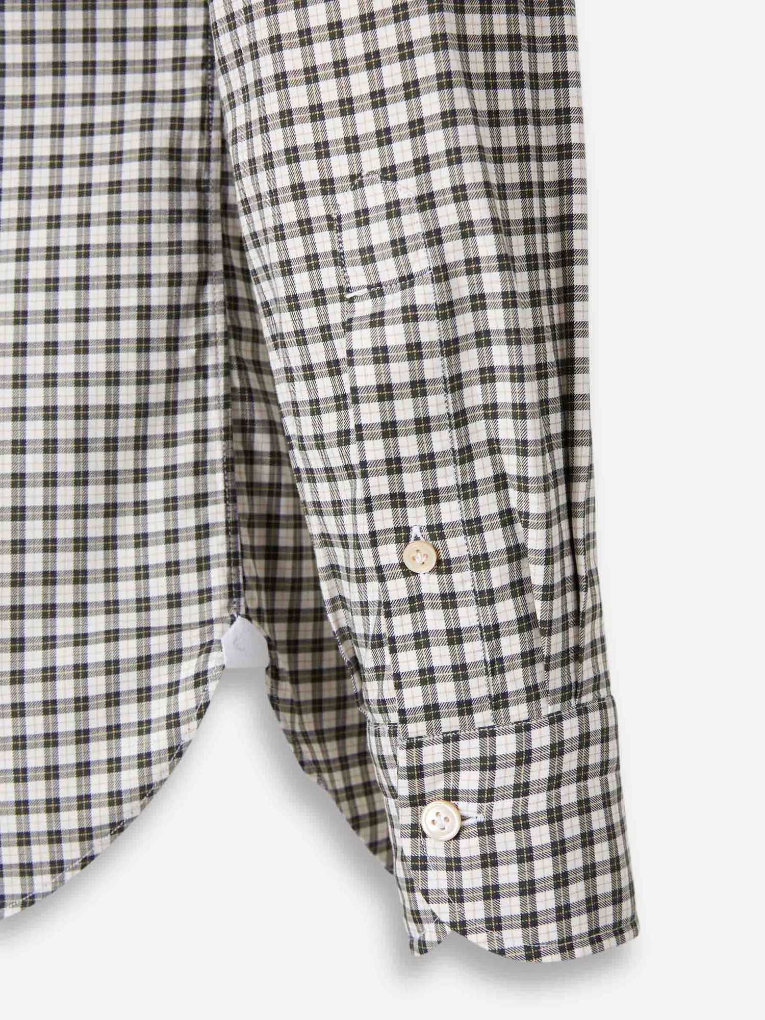 Outlet online Borrelli Hombre Camisa Cuadros Algodón color Verde sku 531-006610 02 - Foto 4