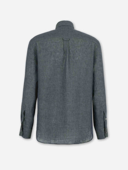 Brioni Hombre Barcelona Camisa Casual Lino color Verde Oscuro sku 531-006643 01 - Foto 2