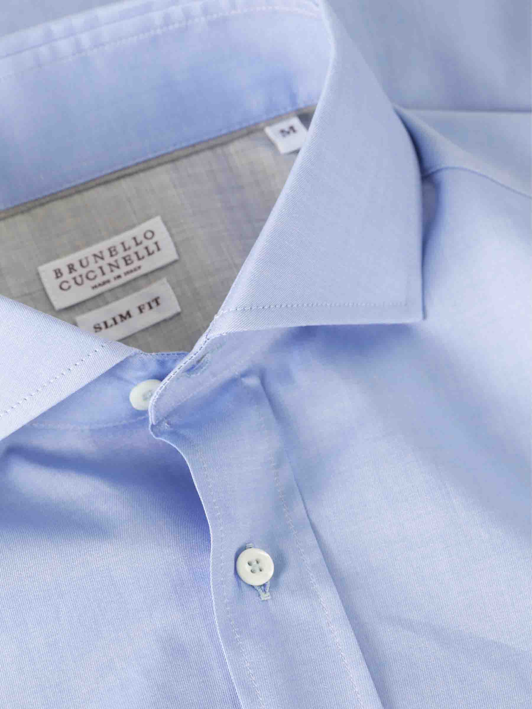 Brunello Cucinelli Hombre Barcelona Camisa de Vestir color Azul sku 531-006648 02 - Foto 3