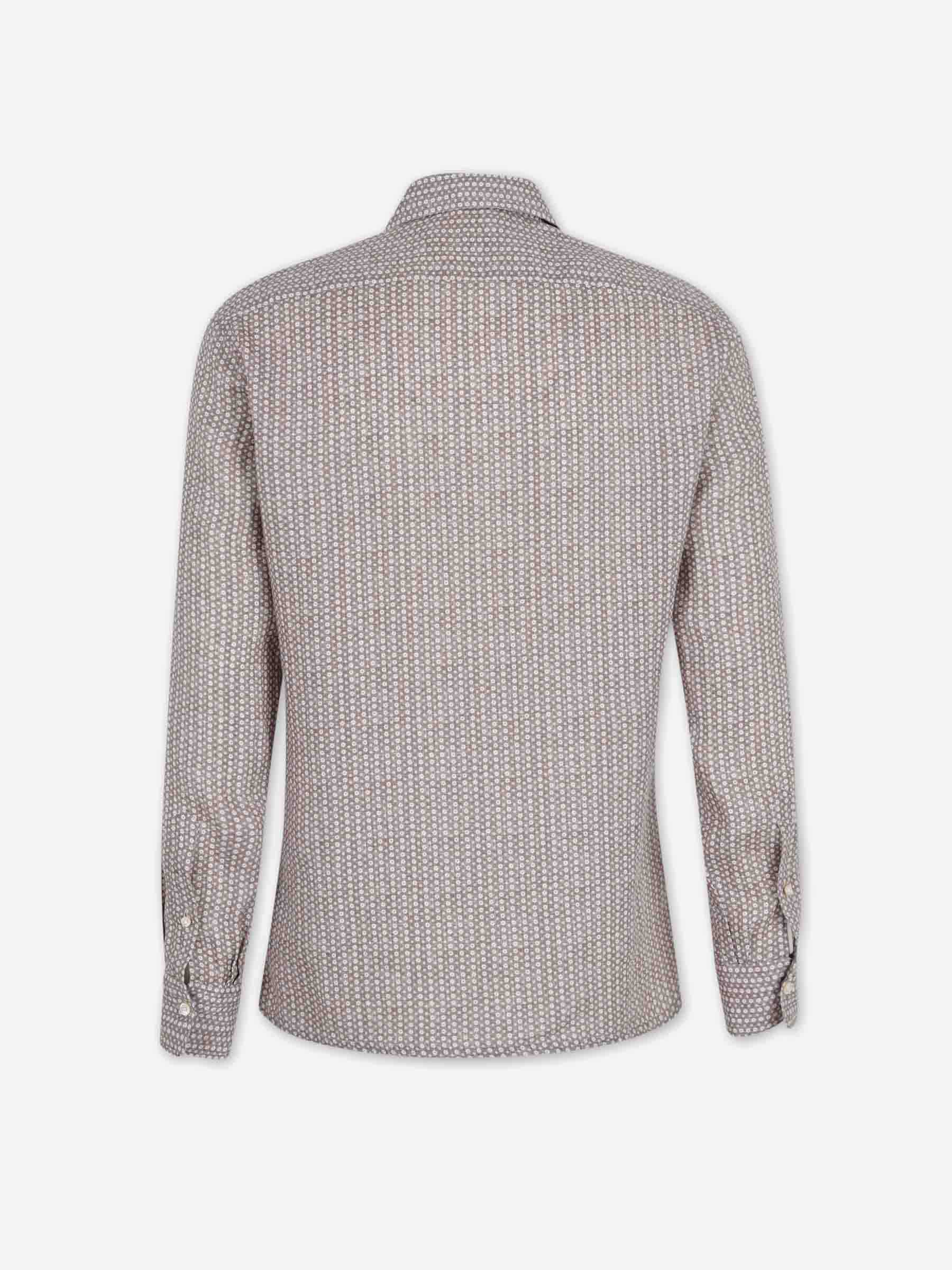 Outlet online Luigi Borrelli Hombre Camisa Estampada color Marrón sku 531-006651 02 - Foto 2