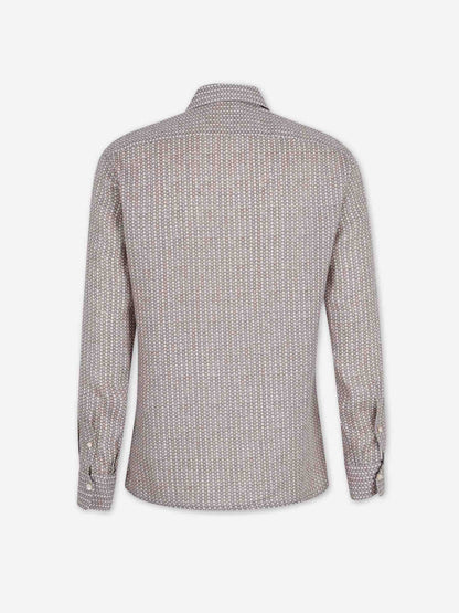 Outlet online Luigi Borrelli Hombre Camisa Estampada color Marrón sku 531-006651 02 - Foto 2