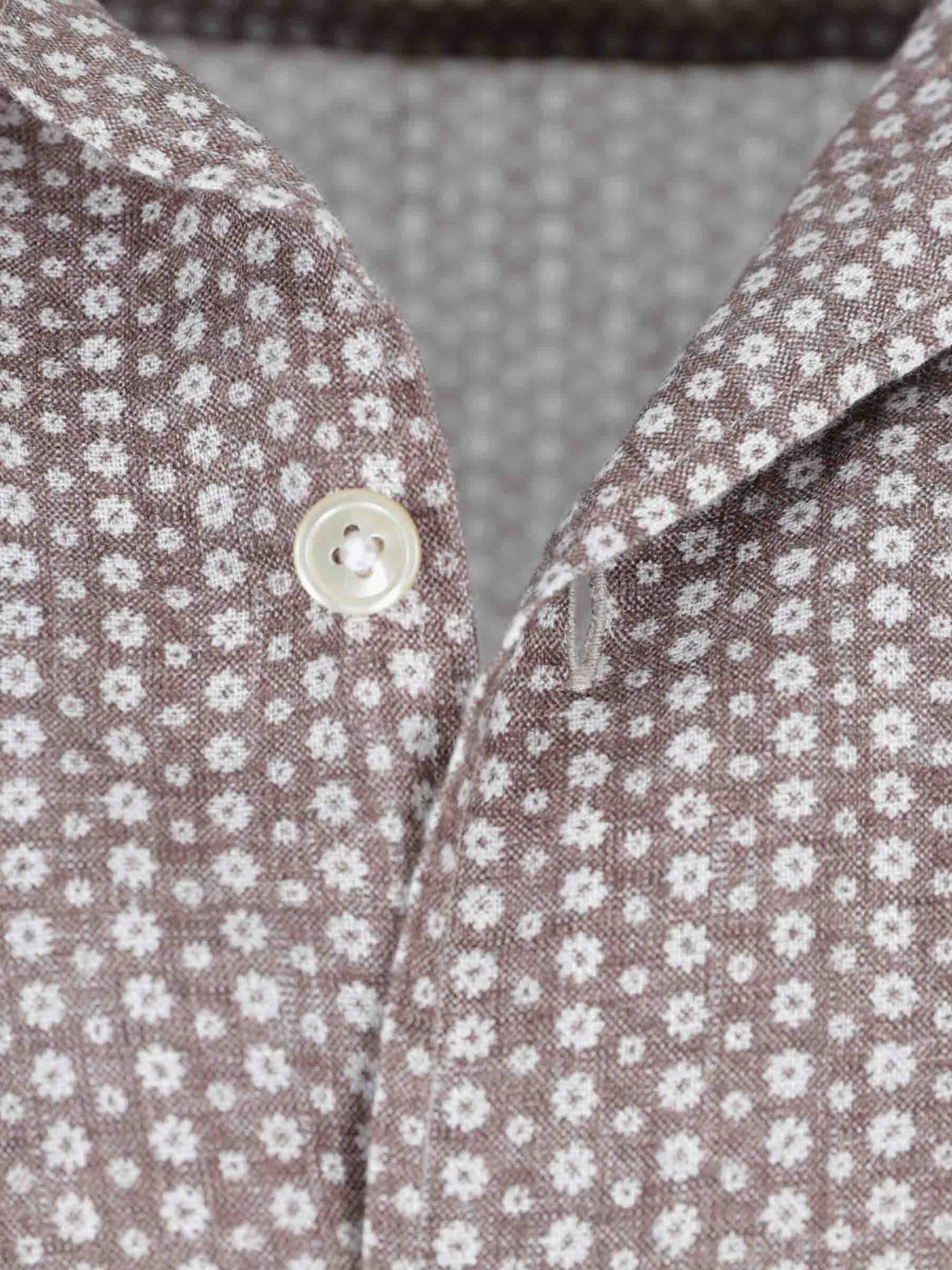 Outlet online Luigi Borrelli Hombre Camisa Estampada color Marrón sku 531-006651 02 - Foto 3