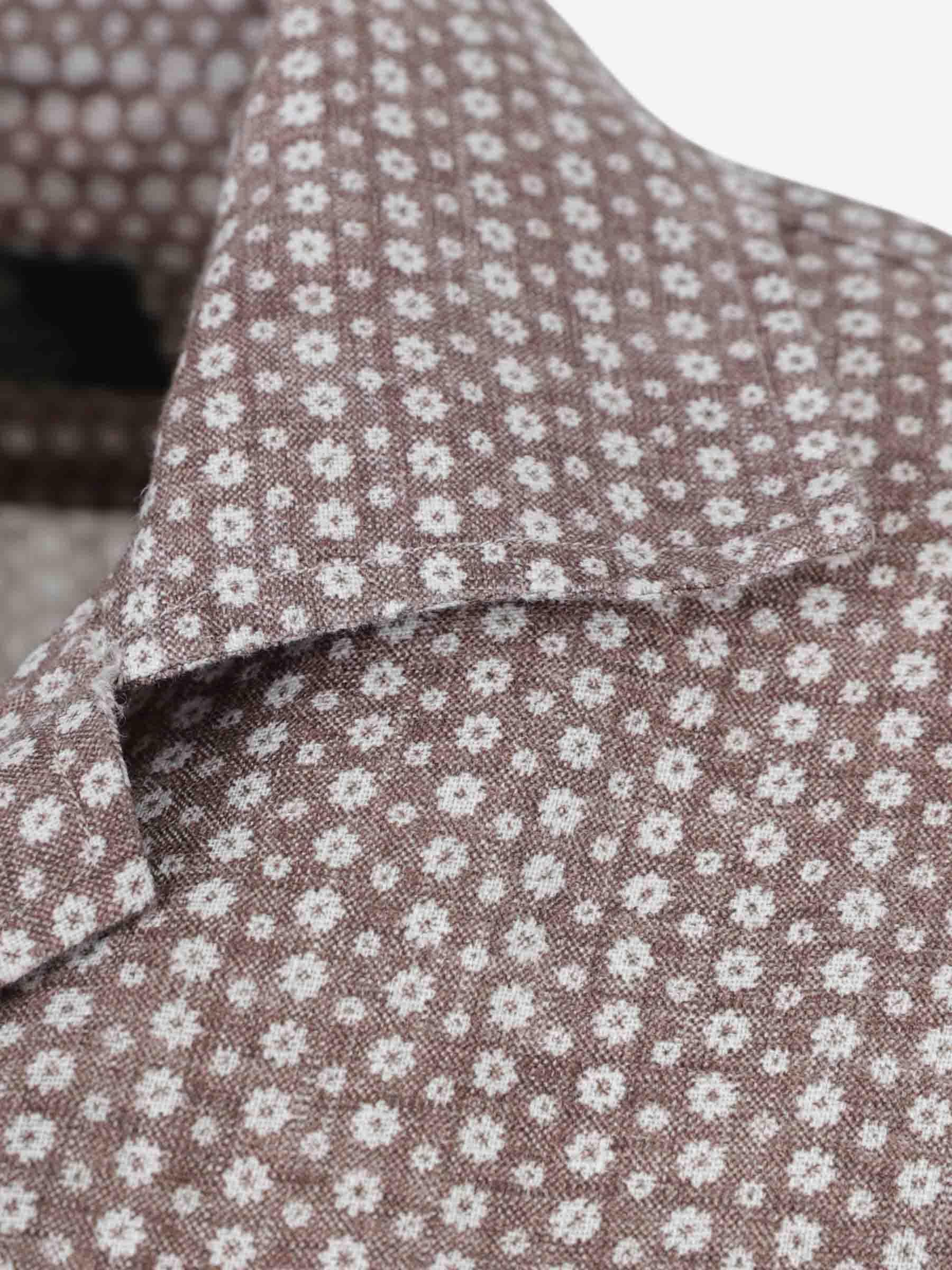 Outlet online Luigi Borrelli Hombre Camisa Estampada color Marrón sku 531-006651 02 - Foto 4