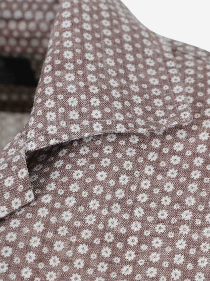 Outlet online Luigi Borrelli Hombre Camisa Estampada color Marrón sku 531-006651 02 - Foto 4