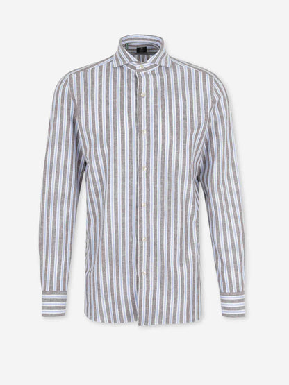 Outlet online Luigi Borrelli Hombre Camisa Listada color Multicolor sku 531-006655 01 - Foto 1