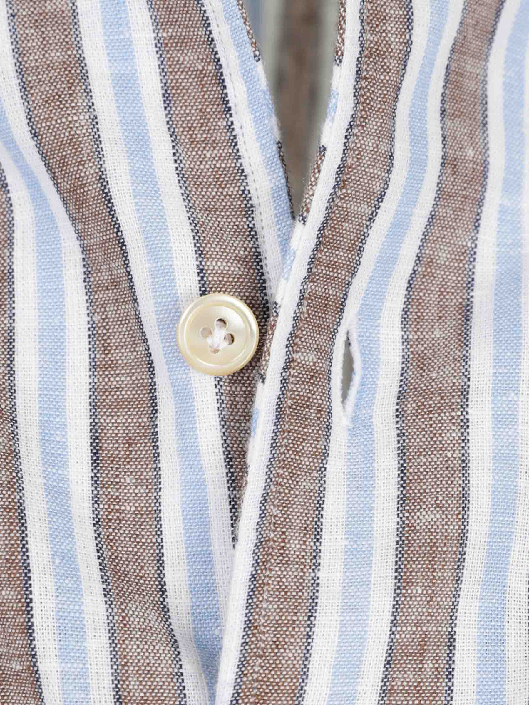Outlet online Luigi Borrelli Hombre Camisa Listada color Multicolor sku 531-006655 01 - Foto 4