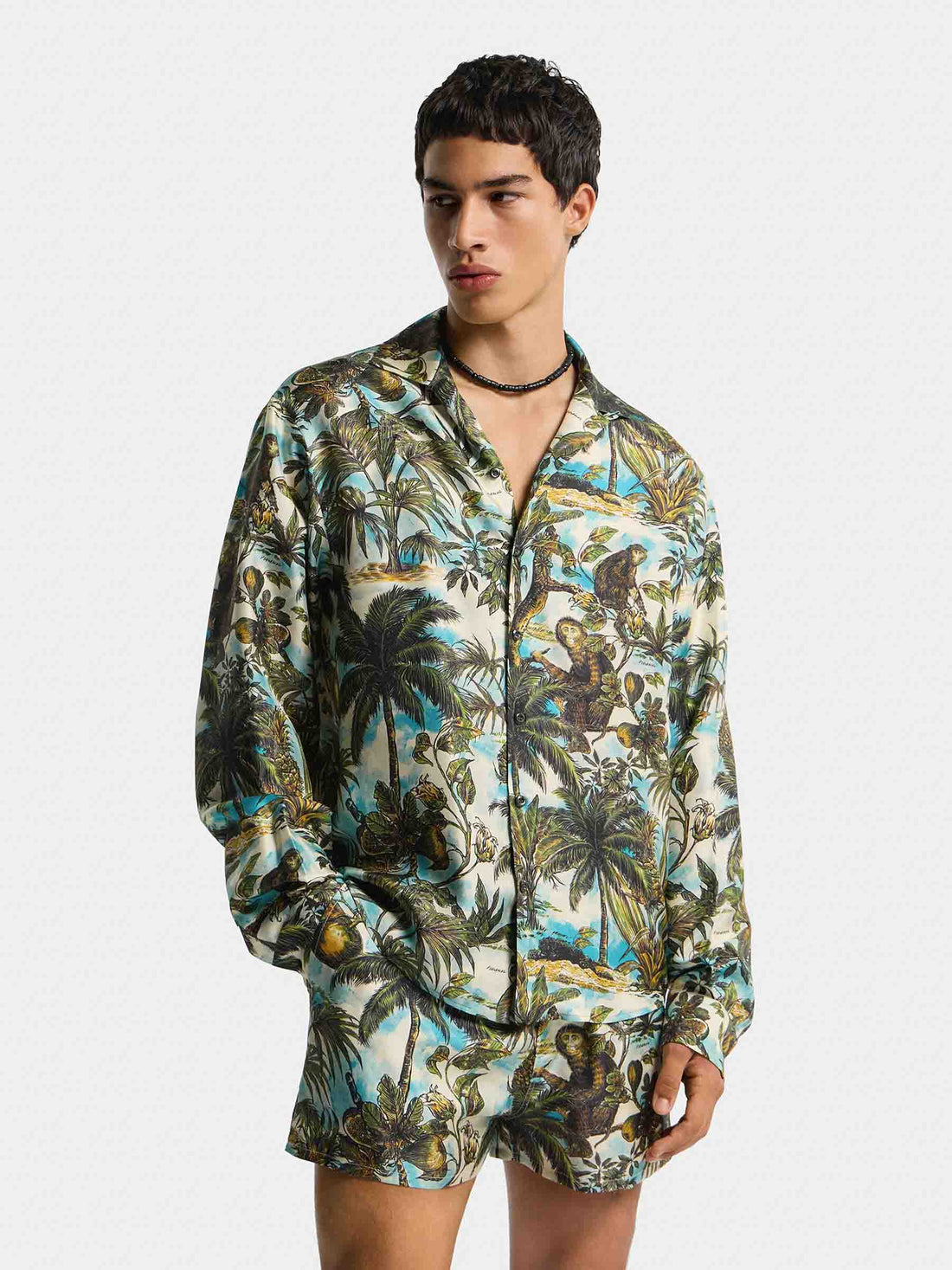 Outlet online Dsquared2 Hombre Camisa Monkey Print color Multicolor sku 531-006682 01 - Foto 2