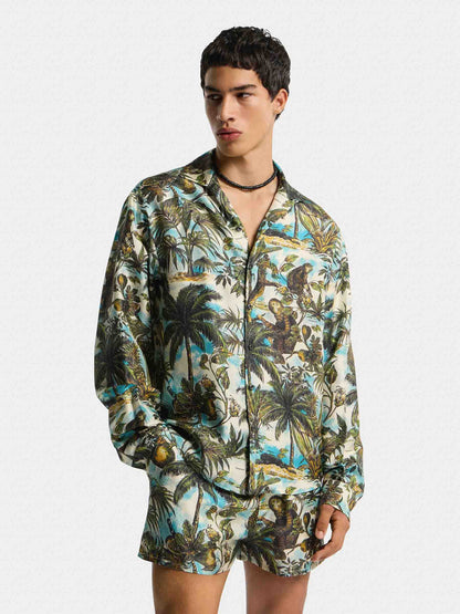 Outlet online Dsquared2 Hombre Camisa Monkey Print color Multicolor sku 531-006682 01 - Foto 2