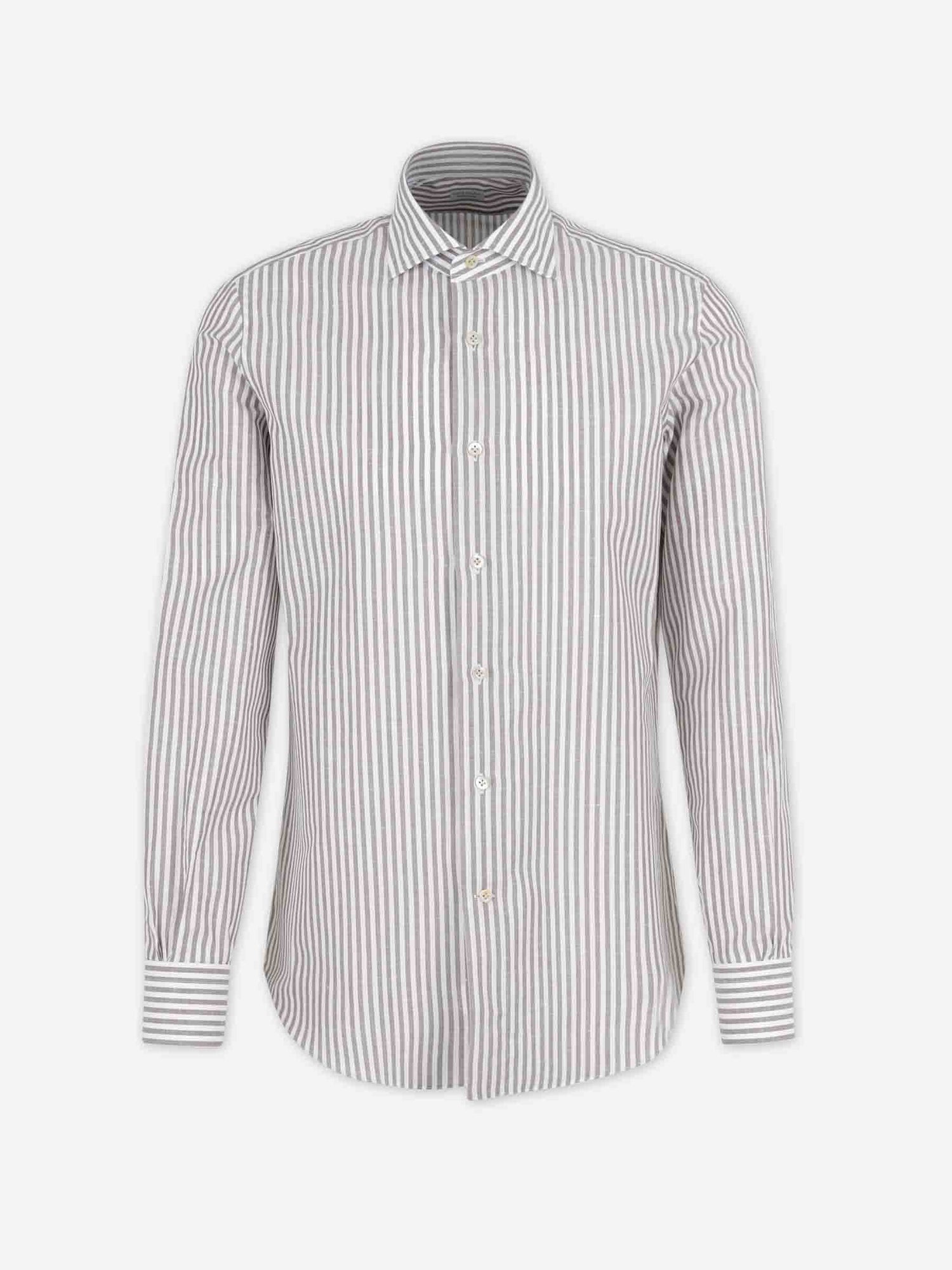Outlet online Santa Eulalia Hombre Camisa Listada color Marrón sku 531-006692 02 - Foto 1
