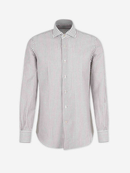 Outlet online Santa Eulalia Hombre Camisa Listada color Marrón sku 531-006692 02 - Foto 1