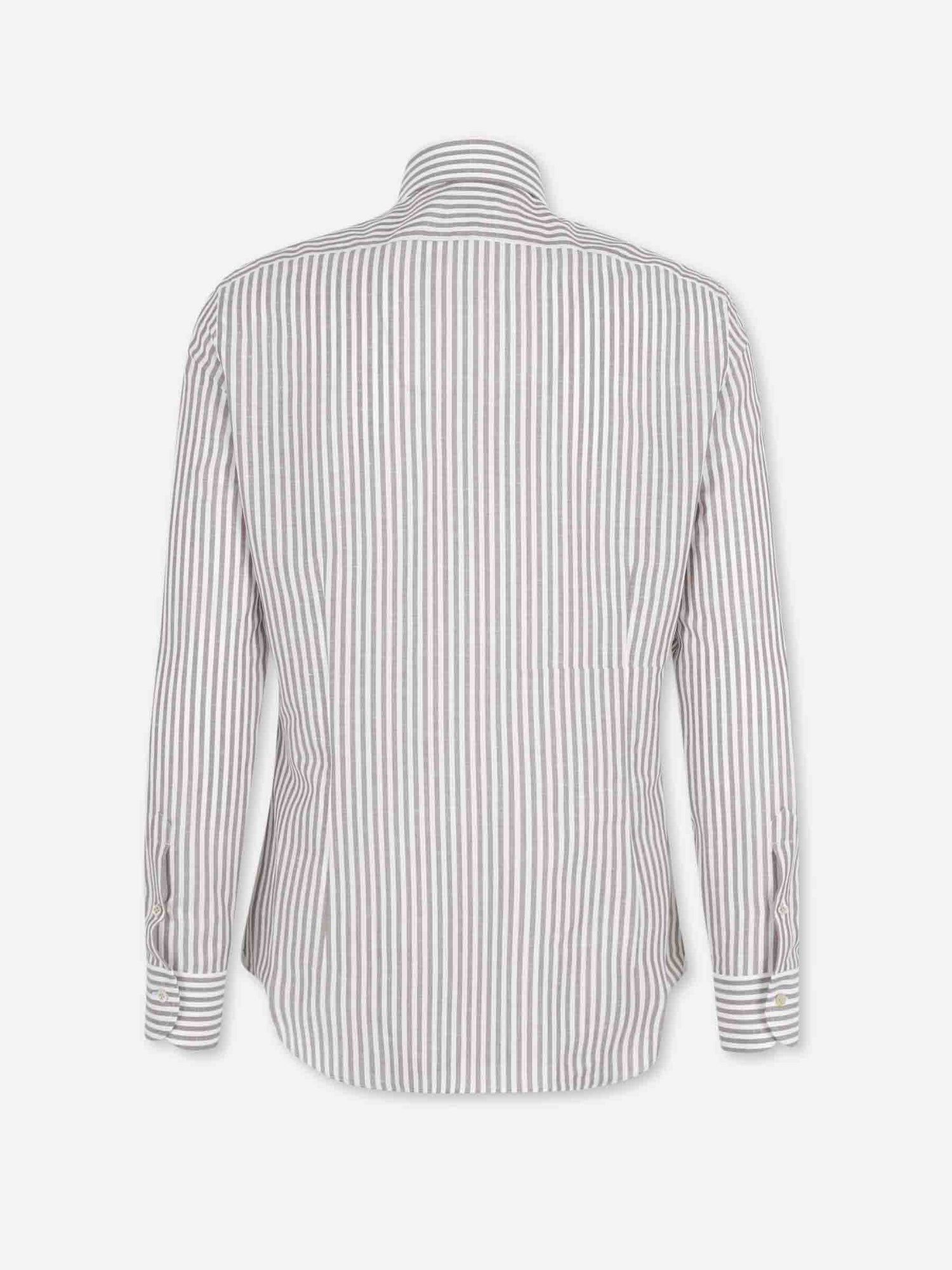 Outlet online Santa Eulalia Hombre Camisa Listada color Marrón sku 531-006692 02 - Foto 2