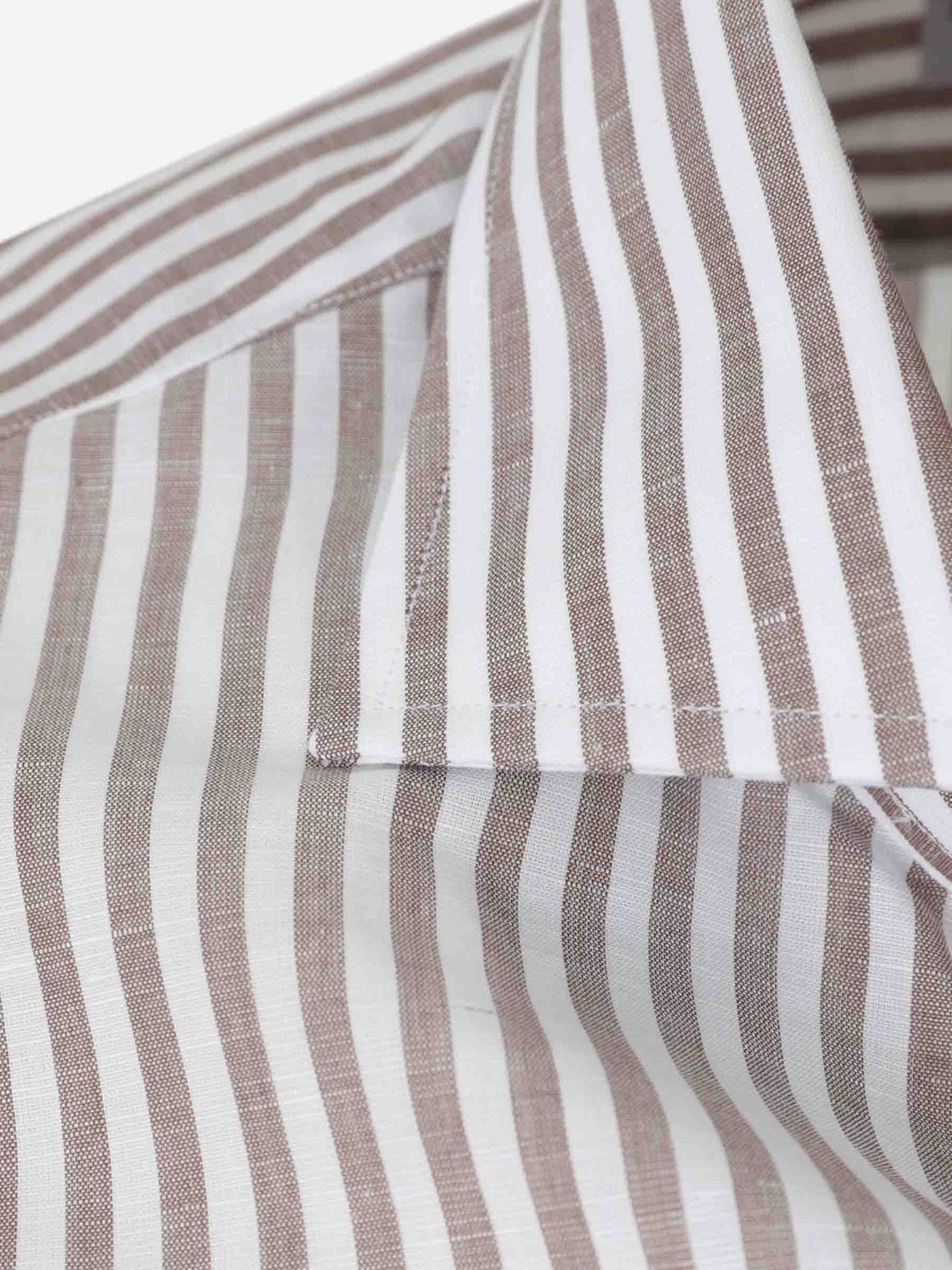 Outlet online Santa Eulalia Hombre Camisa Listada color Marrón sku 531-006692 02 - Foto 3