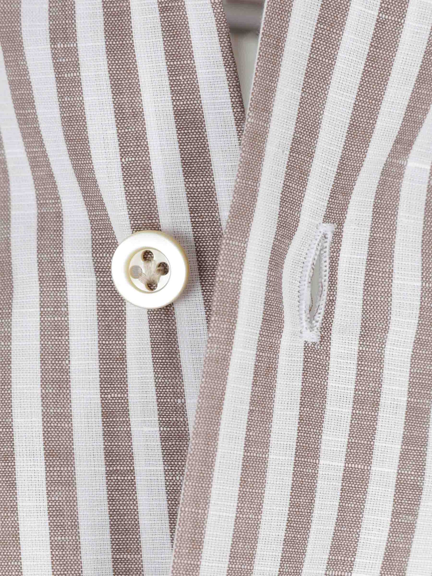 Outlet online Santa Eulalia Hombre Camisa Listada color Marrón sku 531-006692 02 - Foto 4