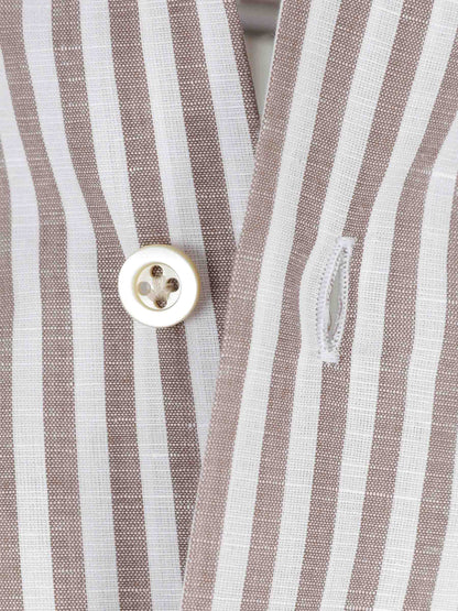 Outlet online Santa Eulalia Hombre Camisa Listada color Marrón sku 531-006692 02 - Foto 4