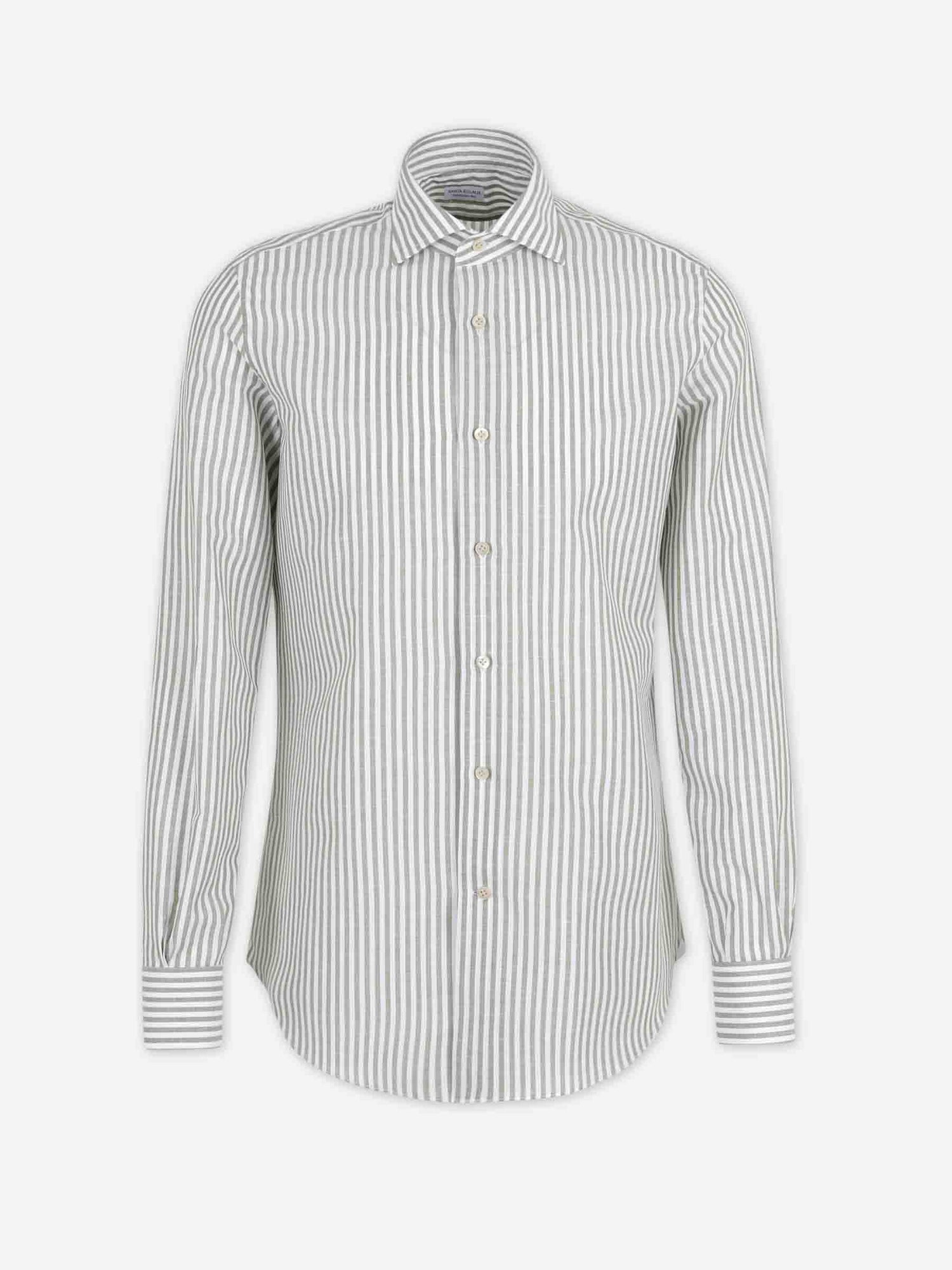 Outlet online Santa Eulalia Hombre Camisa Listada color Verde Oscuro sku 531-006692 03 - Foto 1