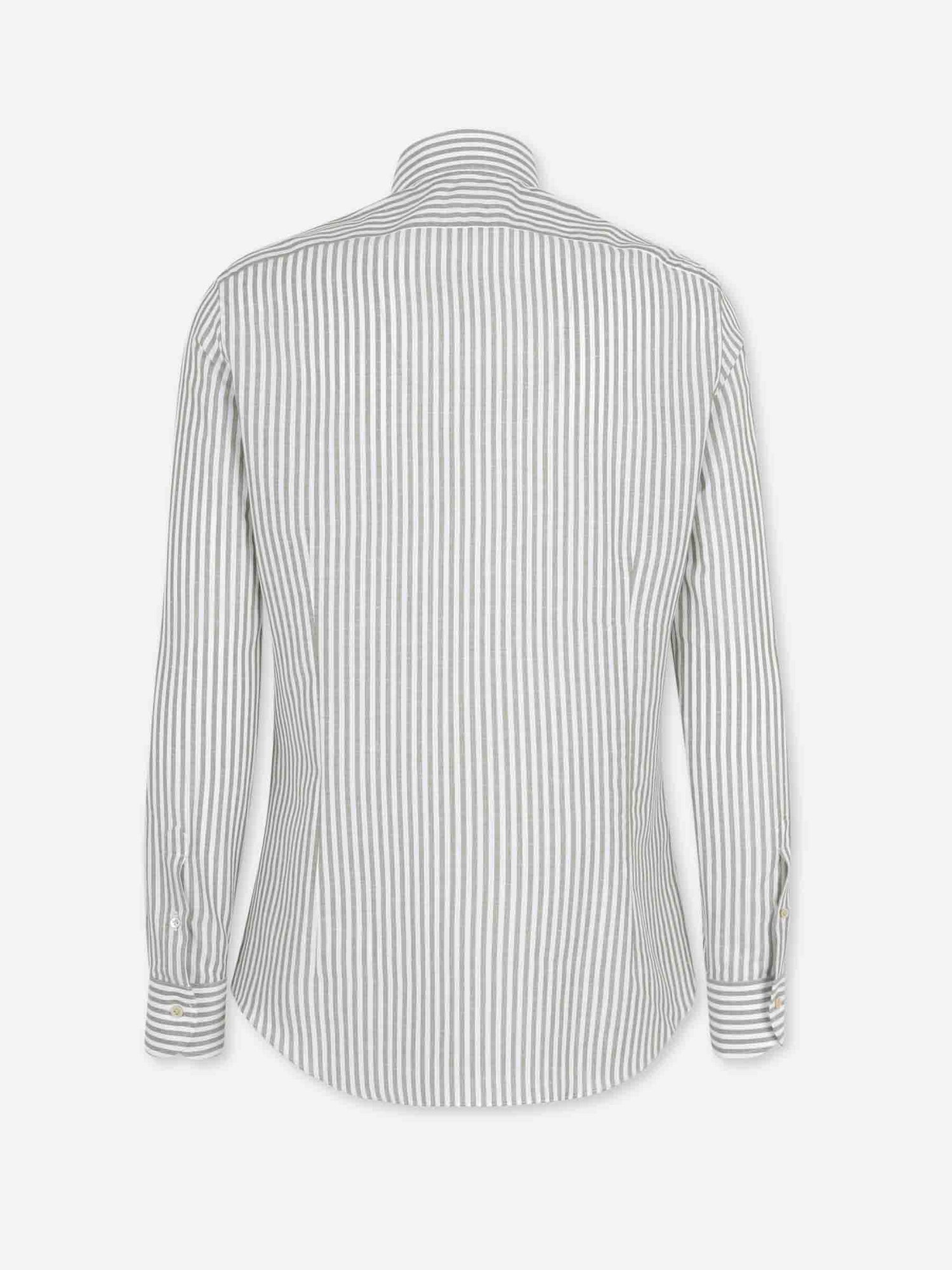 Outlet online Santa Eulalia Hombre Camisa Listada color Verde Oscuro sku 531-006692 03 - Foto 2