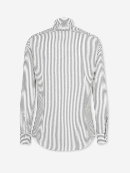 Outlet online Santa Eulalia Hombre Camisa Listada color Verde Oscuro sku 531-006692 03 - Foto 2