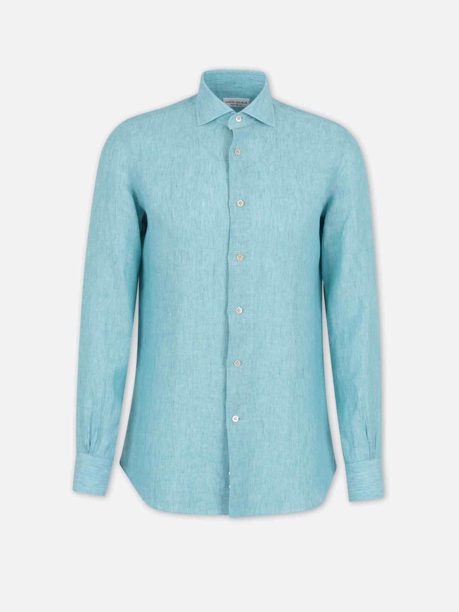 Santa Eulalia Hombre Barcelona Camisa Recta Lino color Azul Turquesa sku 531-006695 02 - Foto 1