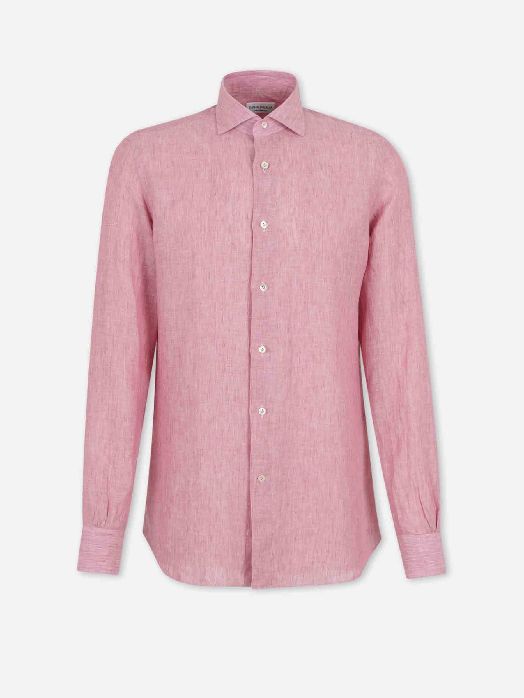 Santa Eulalia Hombre Barcelona Camisa Recta Lino color Cereza sku 531-006695 03 - Foto 1