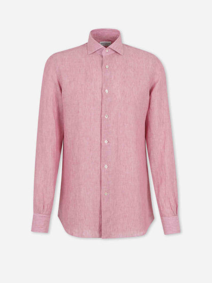 Santa Eulalia Hombre Barcelona Camisa Recta Lino color Cereza sku 531-006695 03 - Foto 1