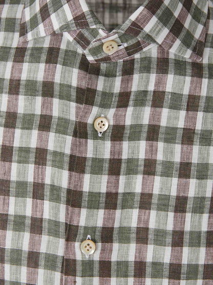 Santa Eulalia Hombre Barcelona Camisa Cuadros color Verde Militar sku 531-006697 01 - Foto 3