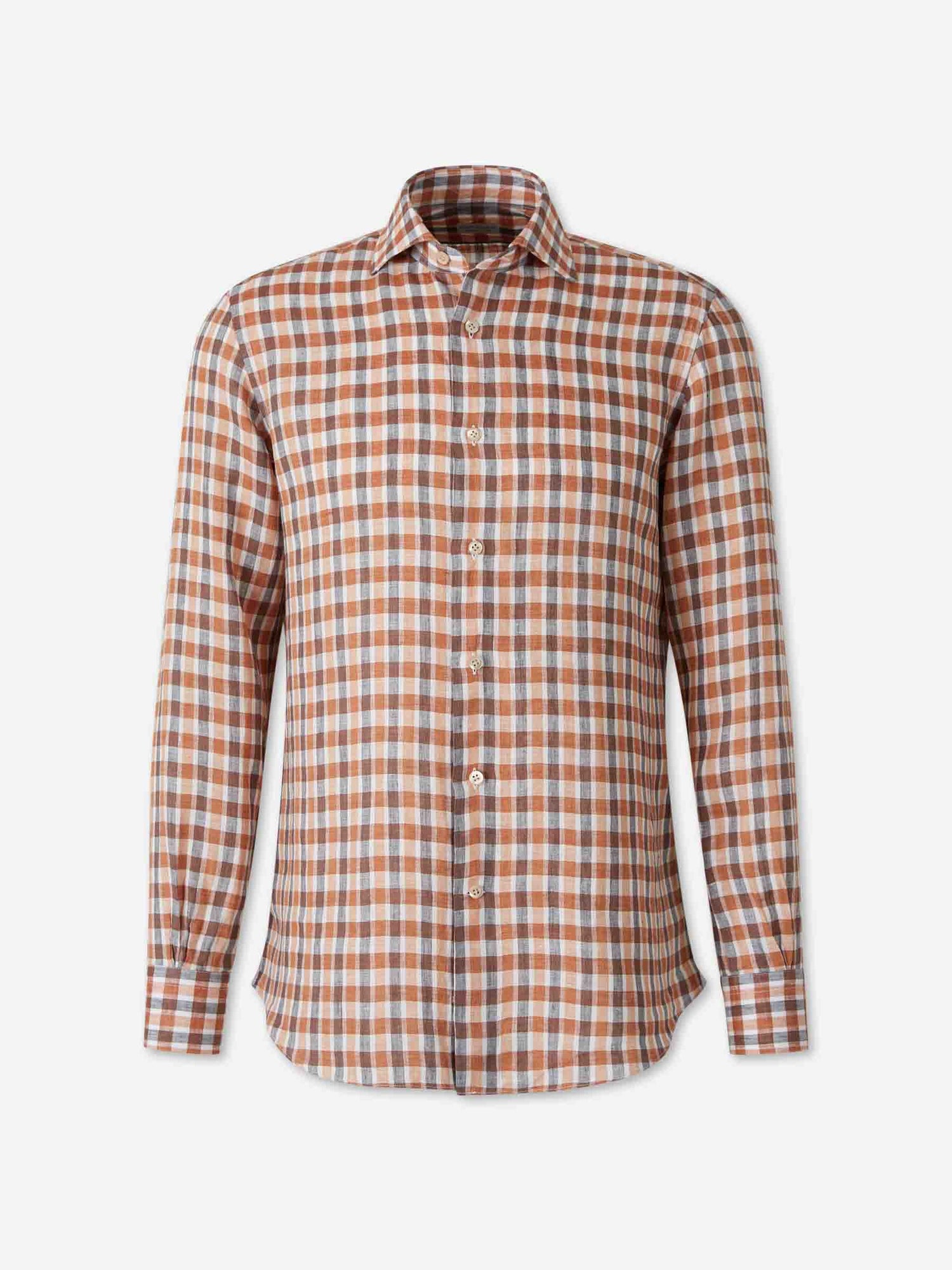 Santa Eulalia Hombre Barcelona Camisa Cuadros color Naranja Oscuro sku 531-006697 02 - Foto 1