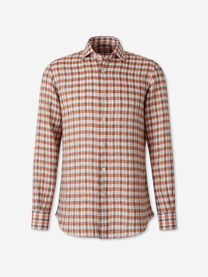 Santa Eulalia Hombre Barcelona Camisa Cuadros color Naranja Oscuro sku 531-006697 02 - Foto 1