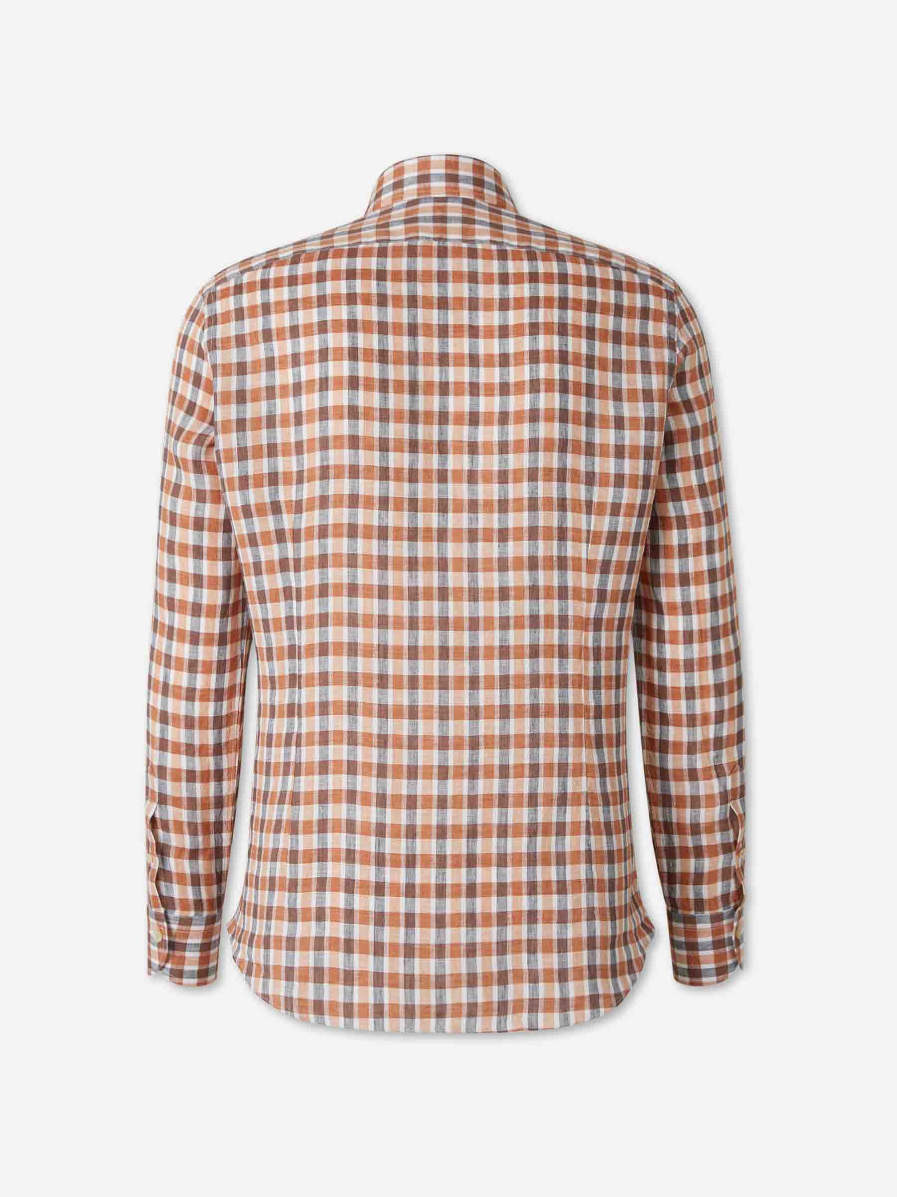 Santa Eulalia Hombre Barcelona Camisa Cuadros color Naranja Oscuro sku 531-006697 02 - Foto 2