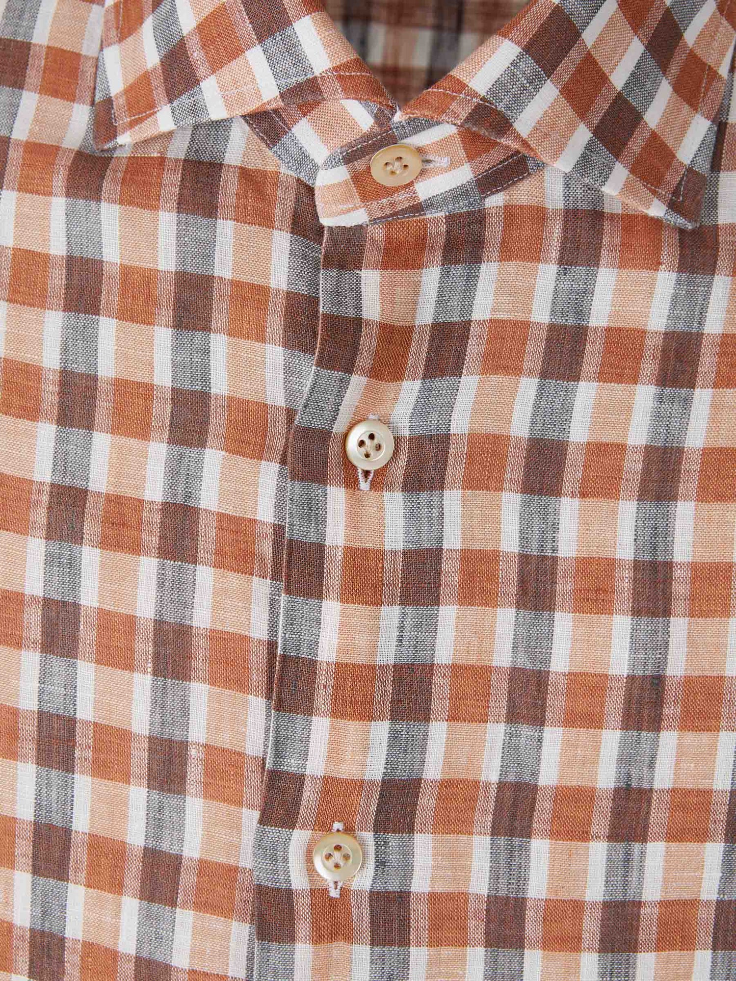 Santa Eulalia Hombre Barcelona Camisa Cuadros color Naranja Oscuro sku 531-006697 02 - Foto 3