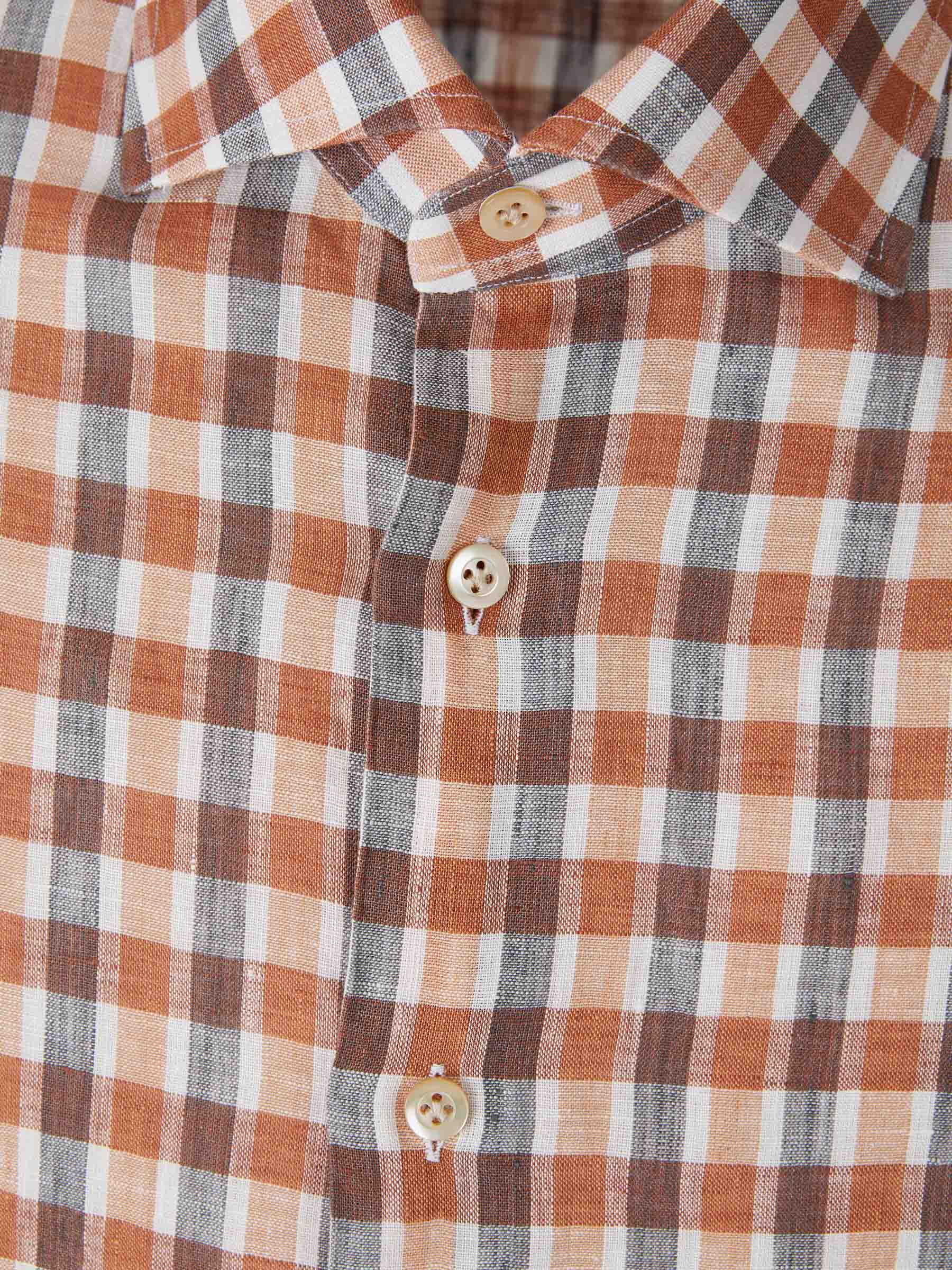 Santa Eulalia Hombre Barcelona Camisa Cuadros color Naranja Oscuro sku 531-006697 02 - Foto 3