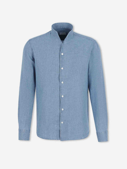 Santa Eulalia Hombre Barcelona Camisa Cuello Mao color Azul sku 531-006700 01 - Foto 1