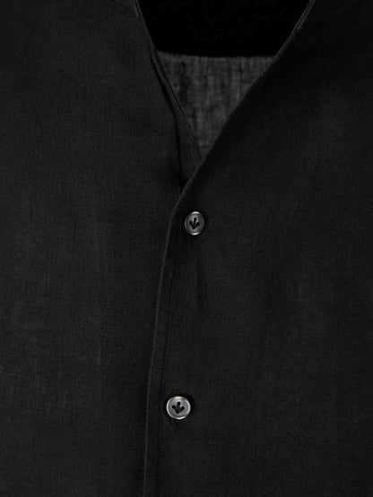 Santa Eulalia Hombre Barcelona Camisa Lisa Casual color Negro sku 531-006705 03 - Foto 3