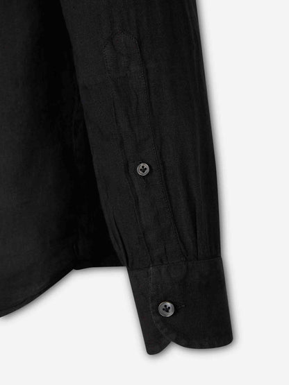 Santa Eulalia Hombre Barcelona Camisa Lisa Casual color Negro sku 531-006705 03 - Foto 4