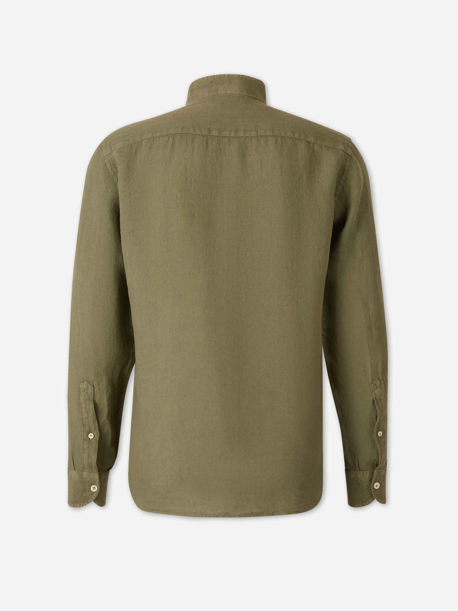 Santa Eulalia Hombre Barcelona Camisa Lisa Casual color Verde Militar sku 531-006705 04 - Foto 2