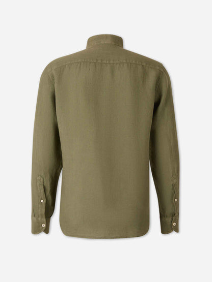 Santa Eulalia Hombre Barcelona Camisa Lisa Casual color Verde Militar sku 531-006705 04 - Foto 2