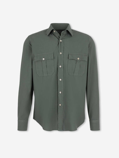 Outlet online Santa Eulalia Hombre Camisa Lisa color Verde Militar sku 531-006715 02 - Foto 1