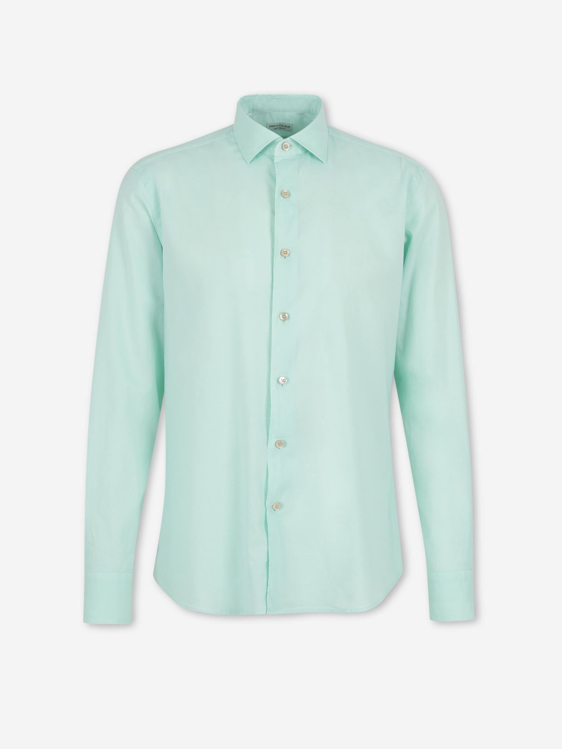 Santa Eulalia Hombre Barcelona Camisa Lisa Algodón color Verde Menta sku 531-006716 05 - Foto 1
