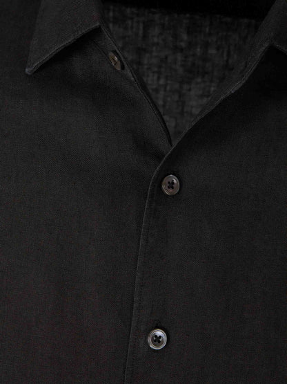 Outlet online Santa Eulalia Hombre Camisa Manga Larga color Negro sku 531-006718 03 - Foto 3