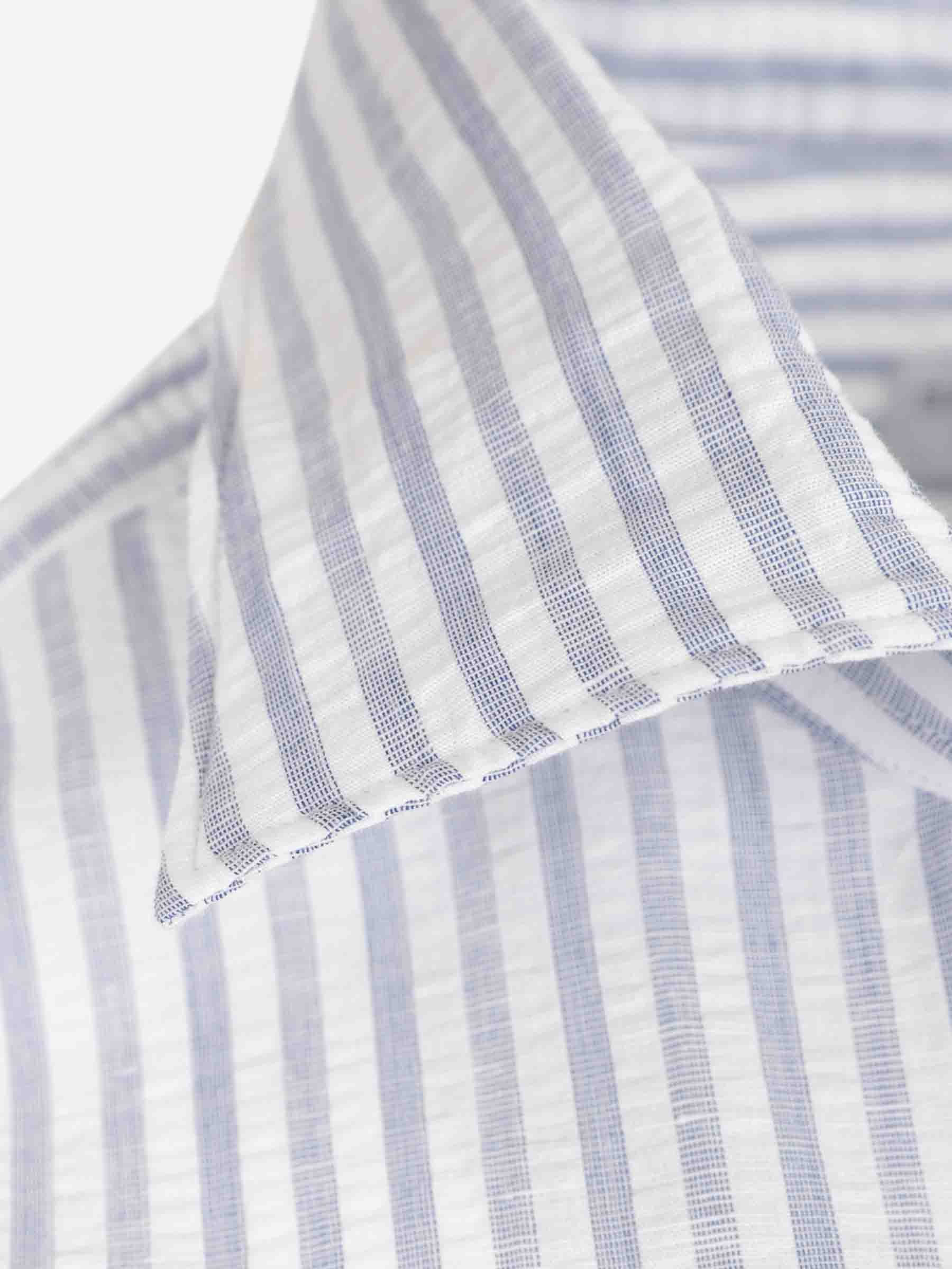 Outlet online Santa Eulalia Hombre Camisa Listada color Azul sku 531-006719 02 - Foto 4