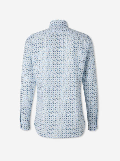 Vincenzo di Ruggiero Hombre Barcelona Camisa Estampada Algodón color Azul Celeste sku 531-006758 01 - Foto 2