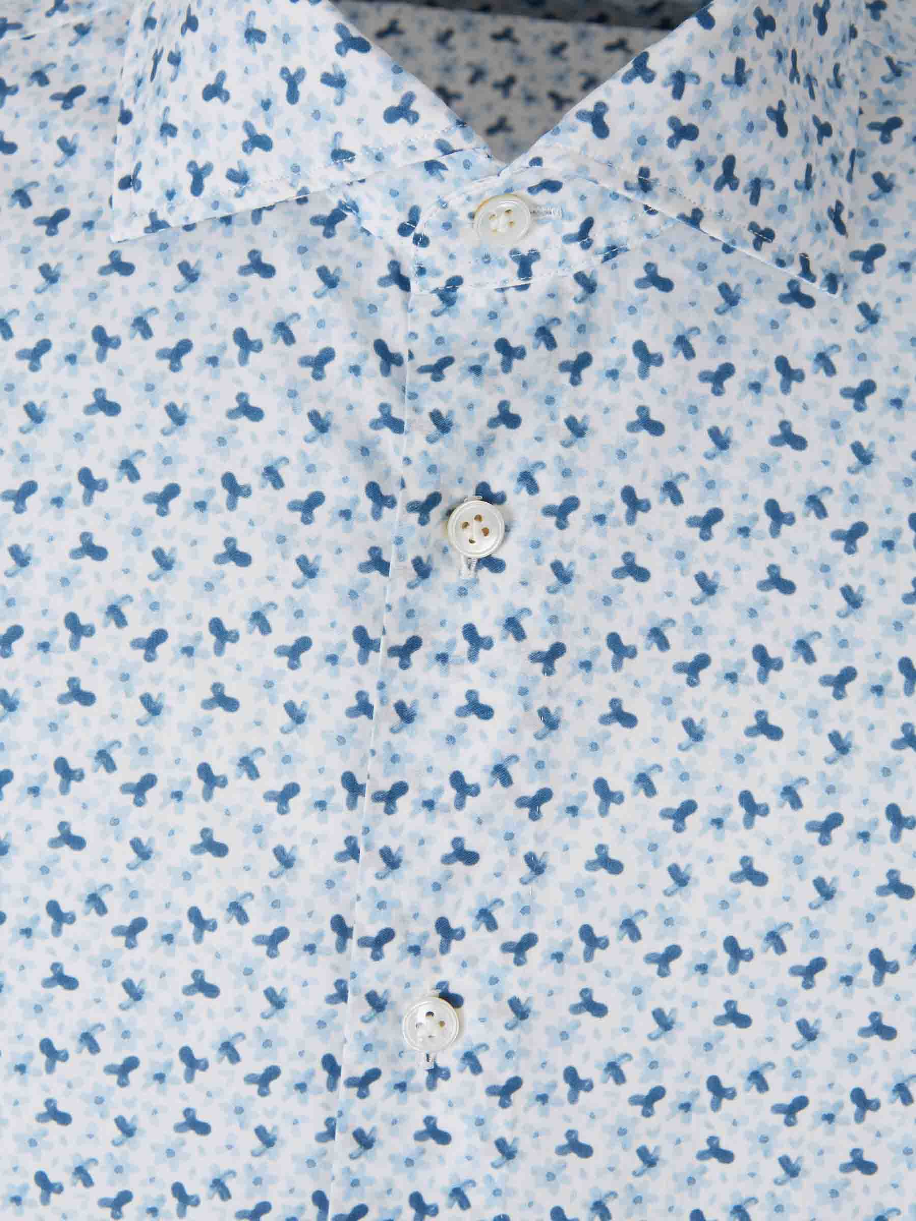 Vincenzo di Ruggiero Hombre Barcelona Camisa Estampada Algodón color Azul Celeste sku 531-006758 01 - Foto 3