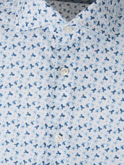 Vincenzo di Ruggiero Hombre Barcelona Camisa Estampada Algodón color Azul Celeste sku 531-006758 01 - Foto 3