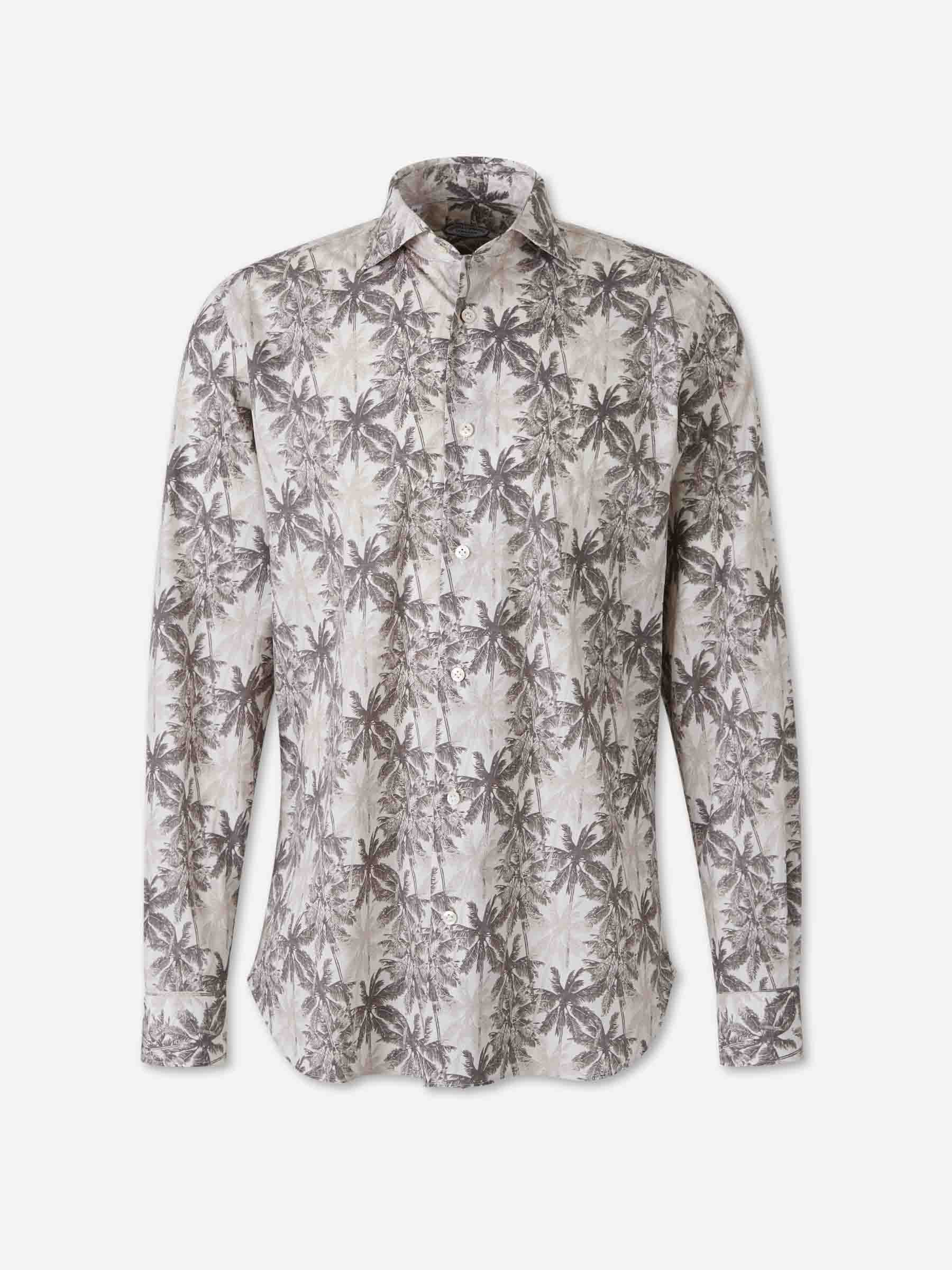 Vincenzo di Ruggiero Hombre Barcelona Camisa Estampada Algodón color Verde Militar sku 531-006759 01 - Foto 1