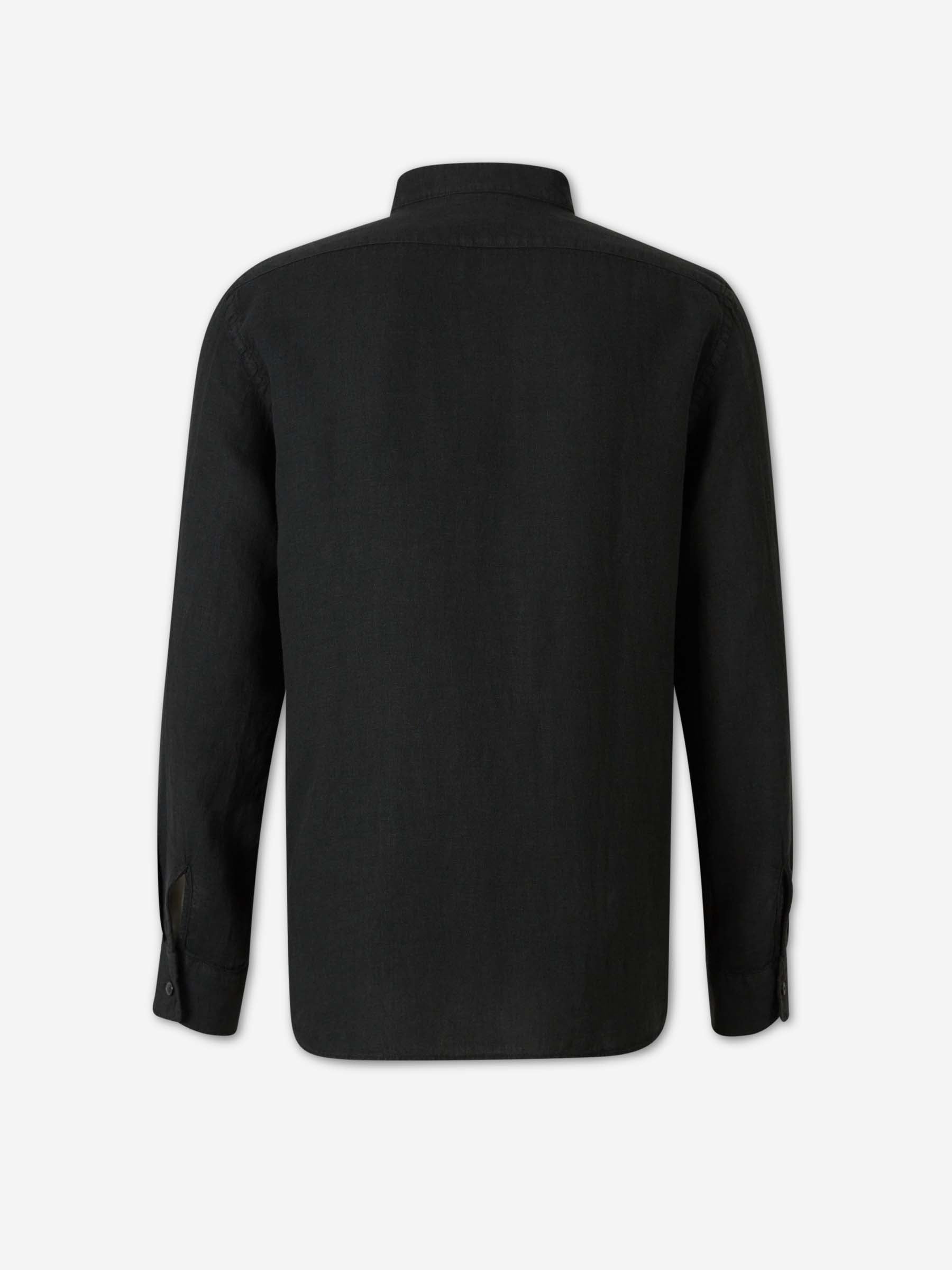 Santa Eulalia Hombre Barcelona Camisa Lisa Lino color Negro sku 531-006763 01 - Foto 2