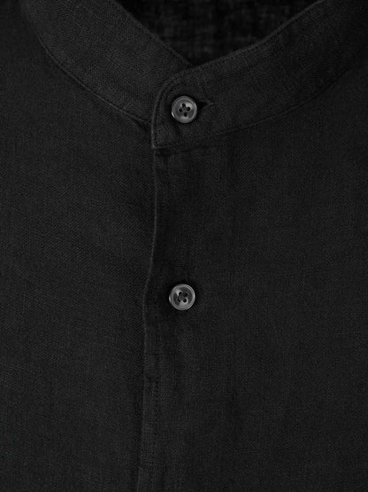 Santa Eulalia Hombre Barcelona Camisa Lisa Lino color Negro sku 531-006763 01 - Foto 3