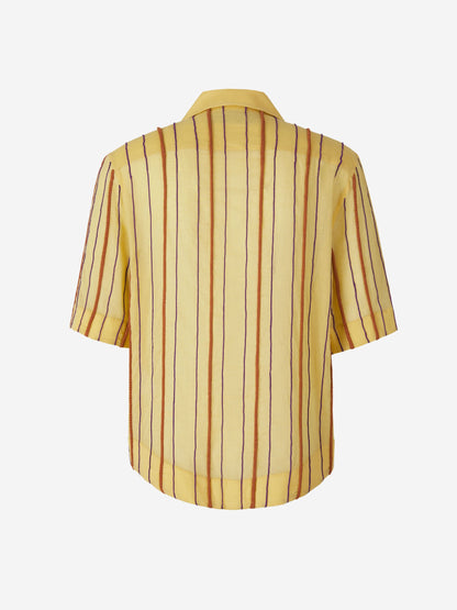 Outlet online Jacquemus Hombre Camisa Motivo Rayas Relieve color Amarillo sku 532-000460 01 - Foto 2