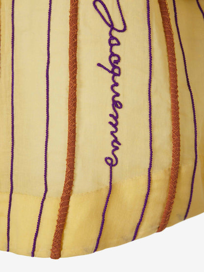 Outlet online Jacquemus Hombre Camisa Motivo Rayas Relieve color Amarillo sku 532-000460 01 - Foto 4
