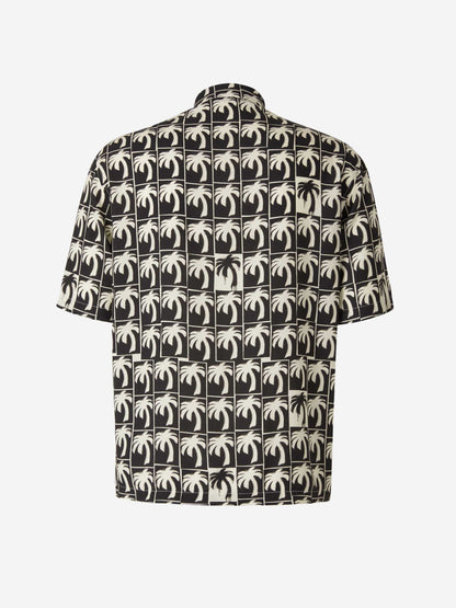 Outlet online Palm Angels Hombre Camisa Gráfico Palmeras color Negro sku 532-000496 01 - Foto 2