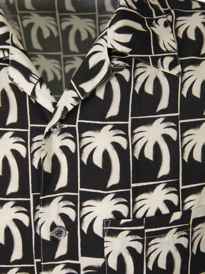 Outlet online Palm Angels Hombre Camisa Gráfico Palmeras color Negro sku 532-000496 01 - Foto 3